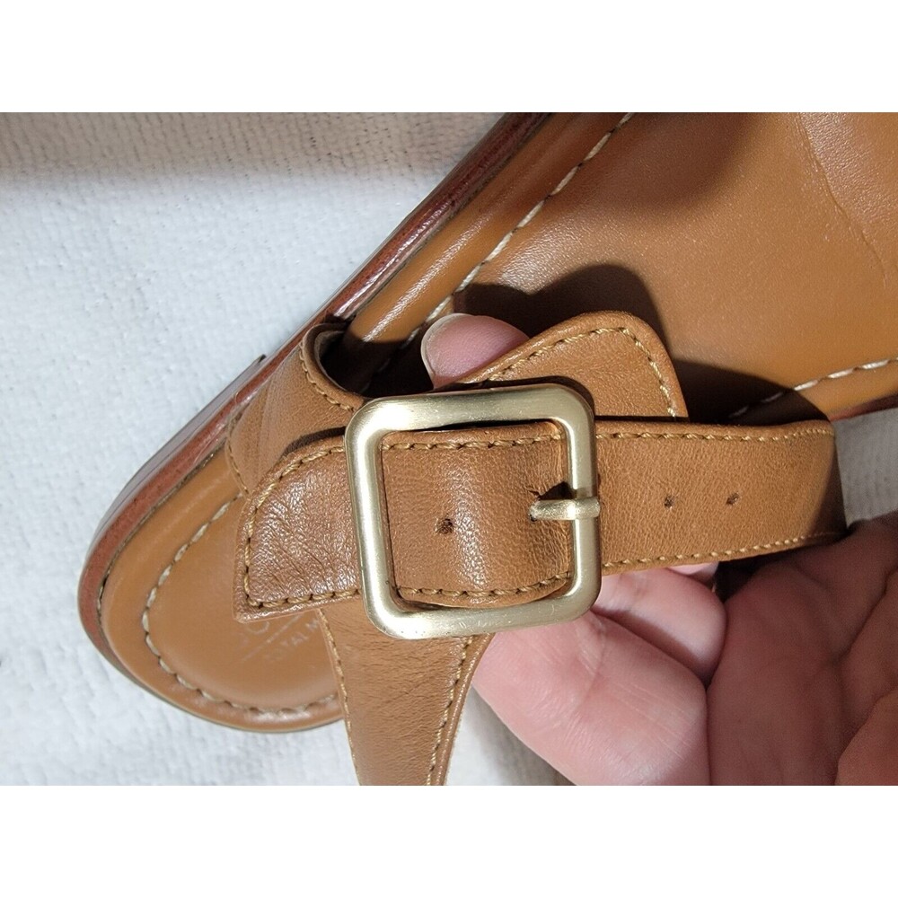Rockport Total Motion Leather Flat Sandal Zadie Buckle‎ Brown Size 9 - Picture 9 of 14